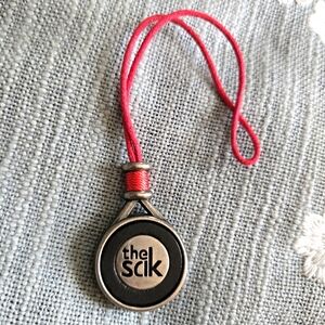 The Sak Bag Charm Pink Metal Wooden Replacement Keychain